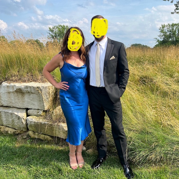 Hello Molly Blue Midi Slip Dress - Picture 6 of 6